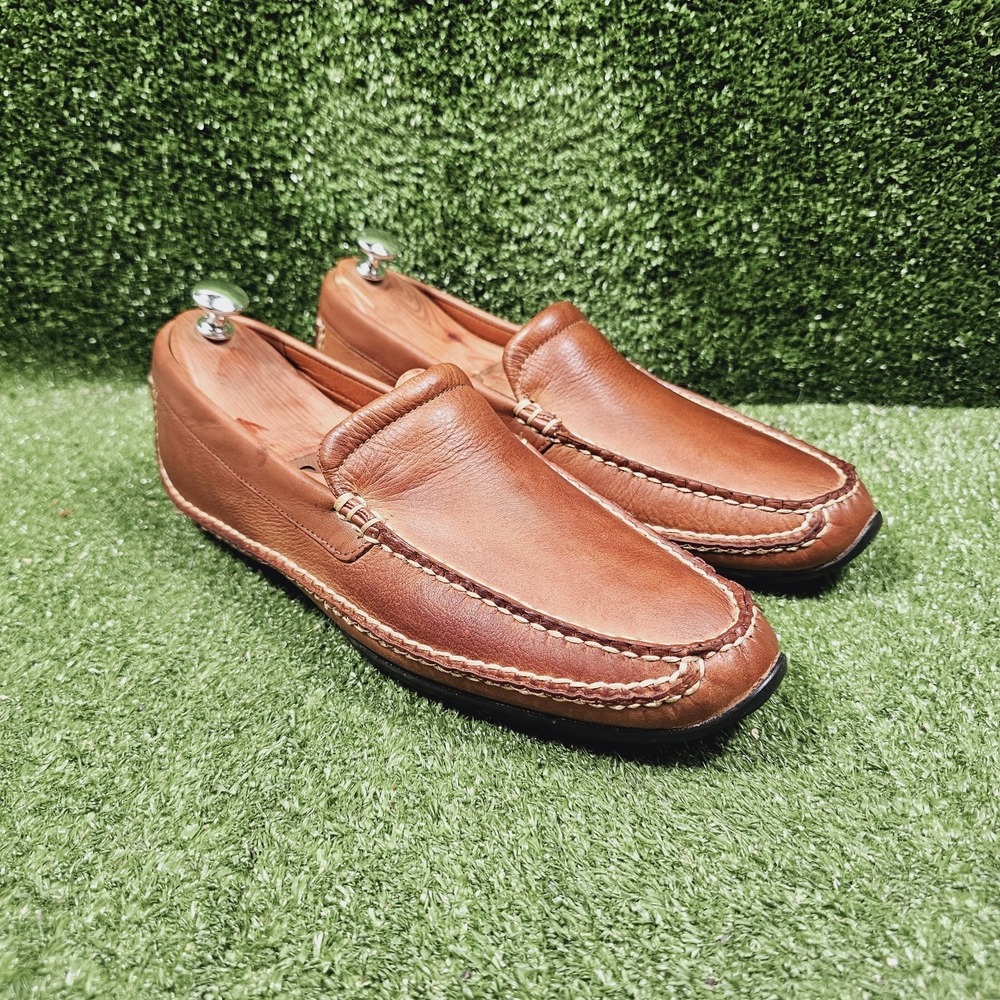 Quoddy Coachman Driver Brown Leather Slip On Casual Loafers Mens Size 11.5 D